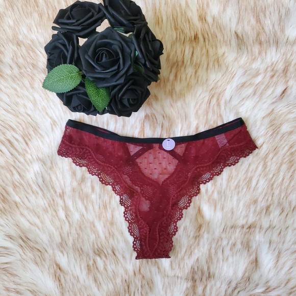 Women's Sexy Lace Red Heart Panty - Picture 4 of 6